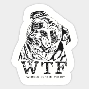 Pug dog - Funny meme Sticker